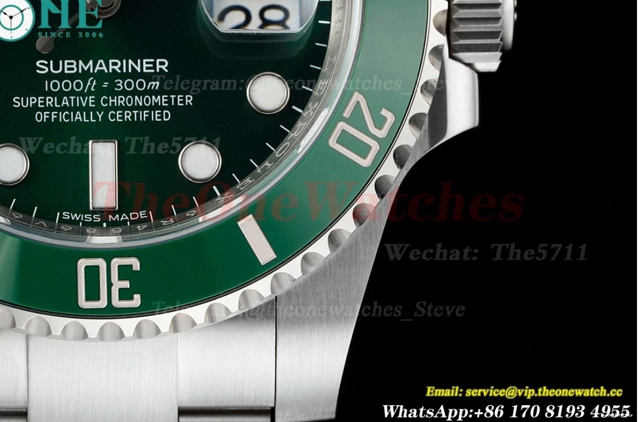 VS3135 SS 116610LV Hulk 40mm Green Submariner Dial ARF SS 0407